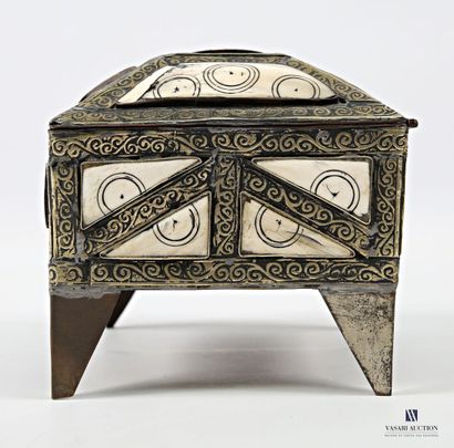 Rectangular jewelry box with slightly domed...