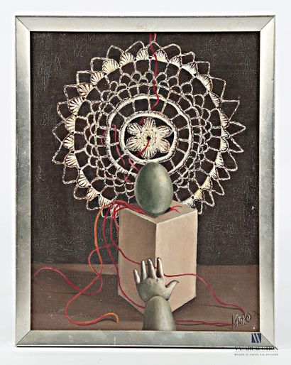 KITOKO (20th century)
Surrealist dream catcher
Oil...