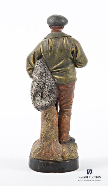 Lacquered terra cotta subject depicting a...