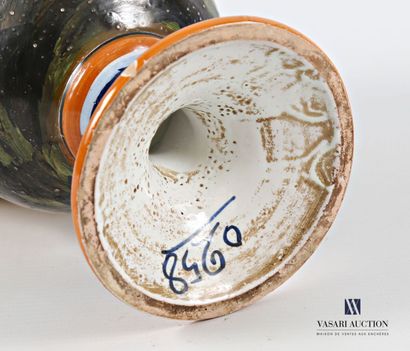 ITALY 
Glazed earthenware baluster-shaped...