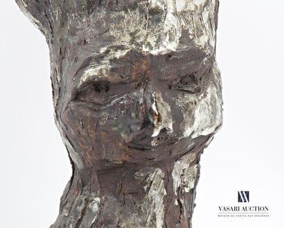 Glazed terra cotta three-mouth vase featuring...