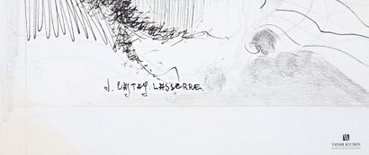 CASTAY-LASSERRE J. 
Imaginary landscape 
Ink...