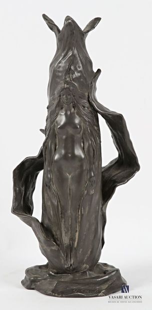 OBIOLS Gustave (1859-1935)
Patinated pewter...