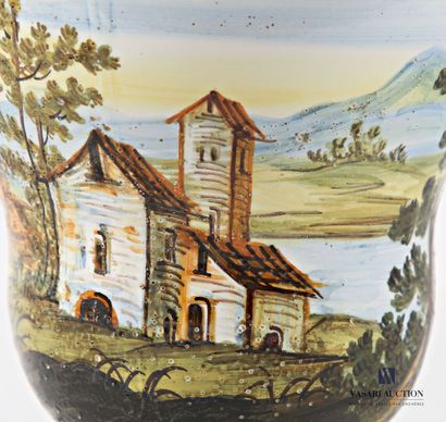 ITALY 
Glazed earthenware baluster-shaped...