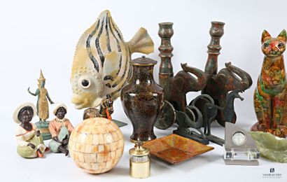 Lot including a ceramic subject featuring...