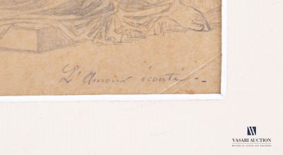 ANONYMOUS 
L'amour écouté
Drawing on paper
Titled...