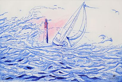 GAULTIER Bertrand (born 1951)
Sailboat at...