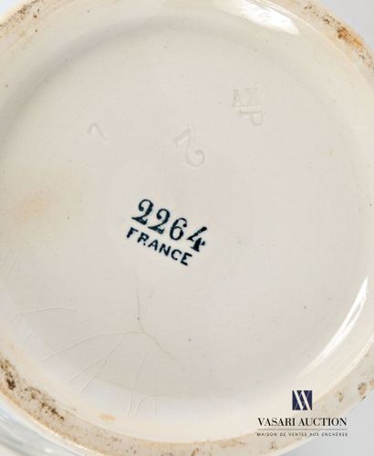 Set comprising an earthenware pitcher decorated...