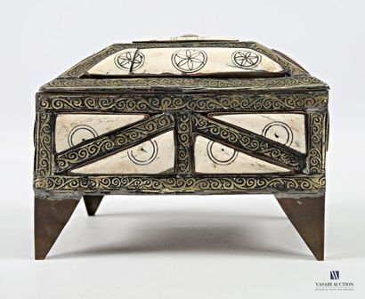 Rectangular jewelry box with slightly domed...