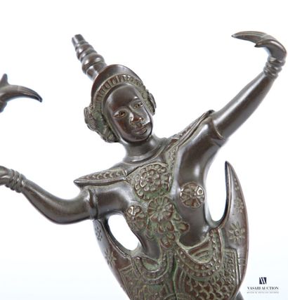 ASIA
Pair of dancing women in copper alloy
Height...