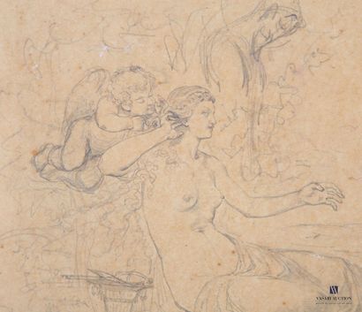 ANONYMOUS 
L'amour écouté
Drawing on paper
Titled...