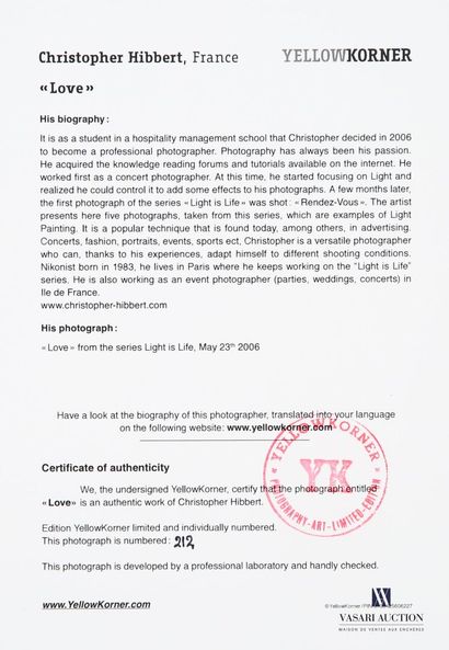 HIBBERT Christopher (1983)
Love 
Photography,...