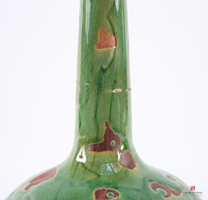Earthenware ovoid soliflore vase, elongated...