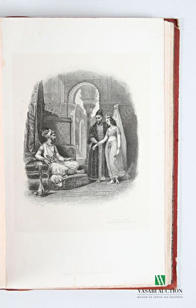 Volume comprising 34 lithographs rebacked...