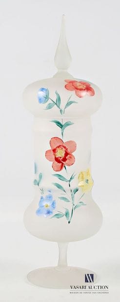 ITALY Blown and sandblasted glass baluster-shaped...