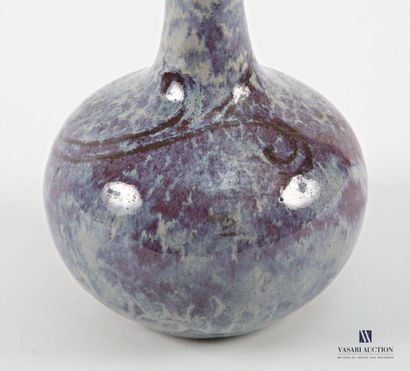 An ovoid enameled stoneware soliflore vase...