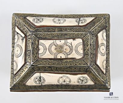 Rectangular jewelry box with slightly domed...