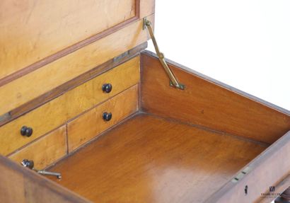 Davenport in natural wood and molded and...