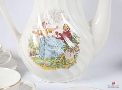 LUNEVILLE 
Part of a white earthenware coffee...