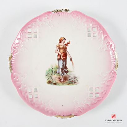 Two porcelain plates with polychrome decoration...