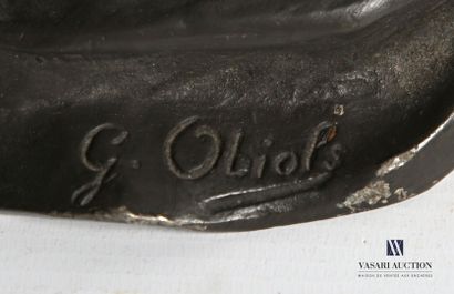 OBIOLS Gustave (1859-1935)
Patinated pewter...
