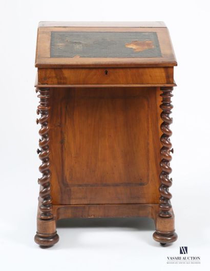 Davenport in natural wood and molded and...