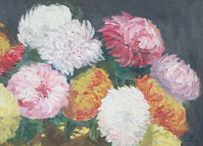 FLEURY G. (20th century)
Bouquet of Chrysanthemums
Oil...