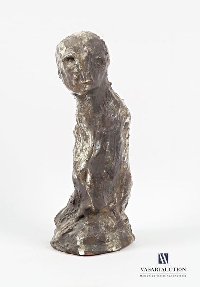 Glazed terra cotta subject featuring a stylized...
