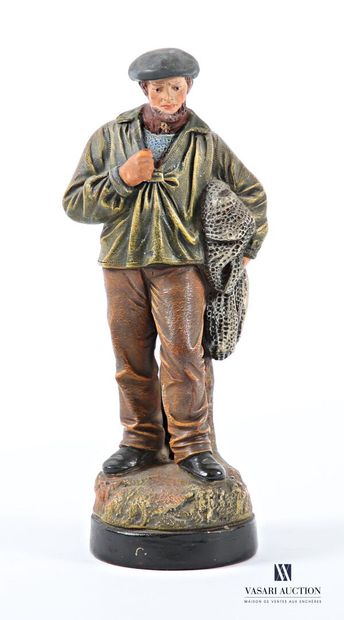 Lacquered terra cotta subject depicting a...