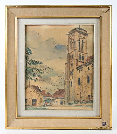 Modern school View of the Basilica of Sainte-Marie-Madeleine...