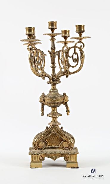 Gilded bronze candelabra, the Medici vase-shaped...