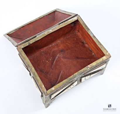 Rectangular jewelry box with slightly domed...