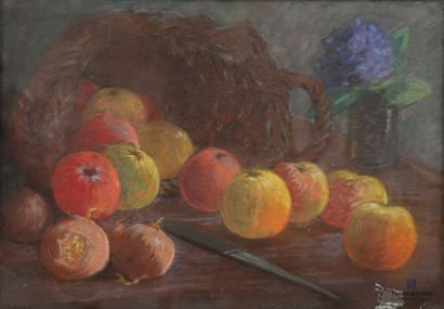 ANONYMOUS
Still life with overturned fruit...