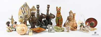 Lot including a ceramic subject featuring...