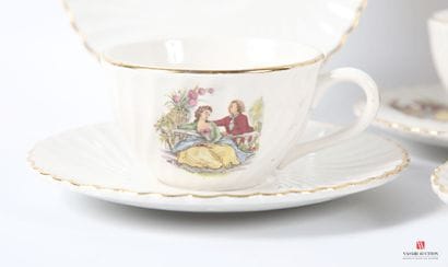 LUNEVILLE 
Part of a white earthenware coffee...