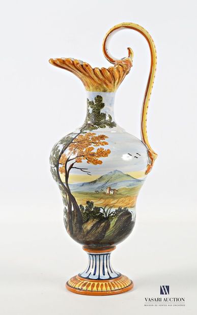 ITALY 
Glazed earthenware baluster-shaped...
