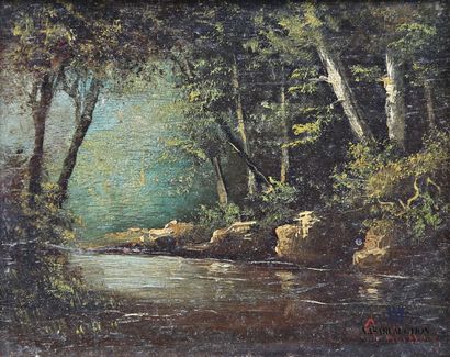 ANONYMOUS (19th, 20th century) 
River in...