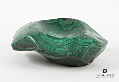 Free-form ashtray in carved malachite. 
(some...