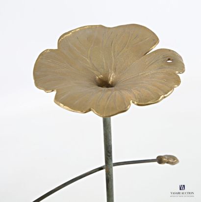 Double patina bronze coffee table base featuring...