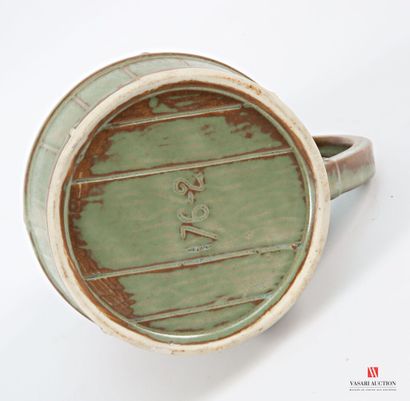 Barrel-shaped ceramic wine jug 
Numbered...