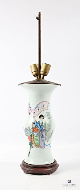 ASIA White enameled porcelain diabolo-shaped...