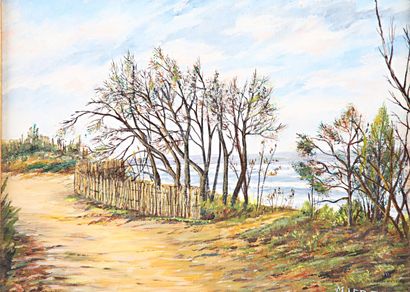 LEROY M. (20th century)
Seaside landscape
Oil...