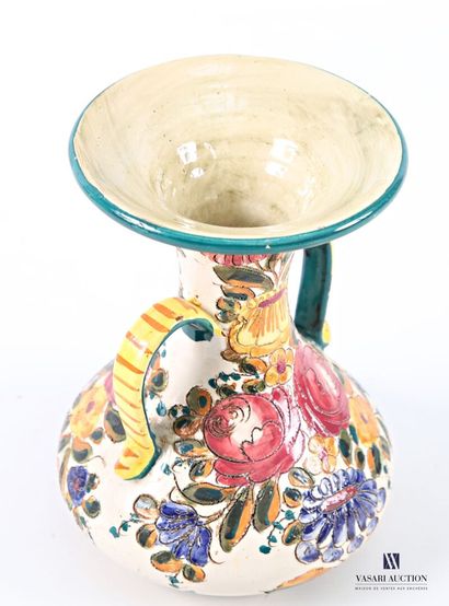 ITALY
Enameled terra cotta baluster vase...