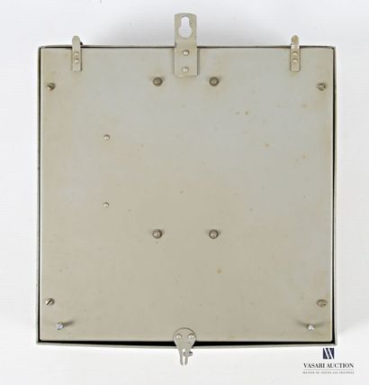 ATO wall clock in metal, silver dial with...