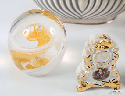 Lot including a sulfur ball with revolving...
