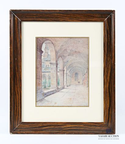 ANONYMOUS
Inside the cloister 
Watercolor...