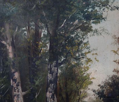 VERNET L. 
A walk in the woods
Oil on canvas
Signed...