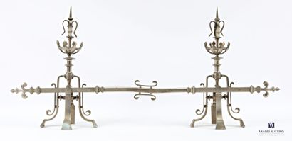 Pair of fireplace mantels and their firebars...