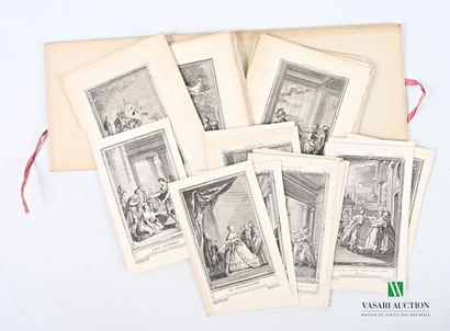 Set of 46 engraved vignettes illustrating...