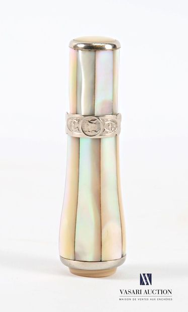 Mother-of-pearl lamella tubular lighter with...